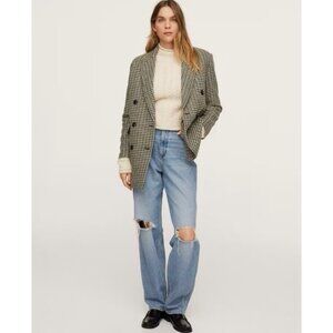 MNG MANGO Wool Double-Breasted Coat NEW WITH TAGS - Sustainable Garment